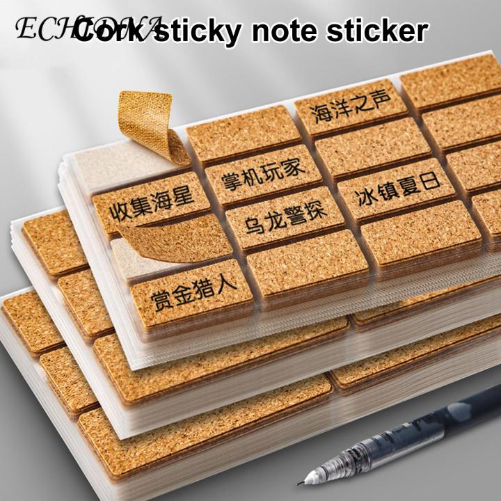 ECHIDNA Blank Note Sticker Smooth Writing Spice Jar Name Sticker Cork ...