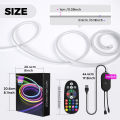 Neon Sign LED Strip Lights, RGB Remote Control, USB Neon Led Strip Lights, Color Changing, Music Sync, For Home Party Decoration. 