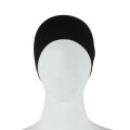 Black Color Cotton Synthetic Woven Hijab Cap for Women. 