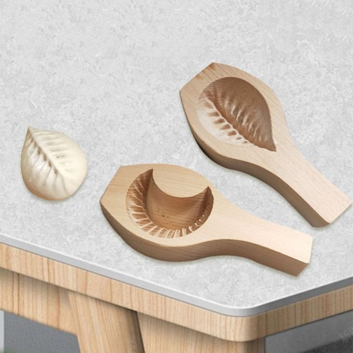 Durable Embossing Craft Wooden Dumpling Mold Handmade Non-stick Baking Mould Easy To Release Multi-purpose Steamed Bread Making Tools kitchen accessories