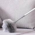Electric Feather Duster, 360-Degree Electrostatic Duster, Feather Blanket, Household Dust Collector-White Gray.