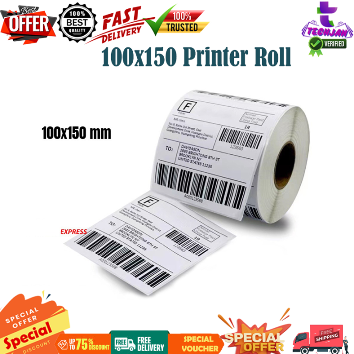 100x150 Printer Roll Shipping Label For Thermal Printer
