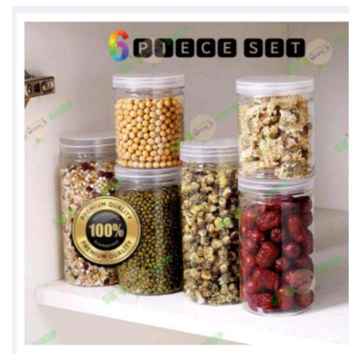 Premium Plastic Jar For Masala Storages 1000ml ( 12pcs)