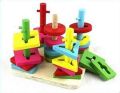 5 Column Geometric Shape Early Childhood Education Toys Column Baby's Indigence Development. 