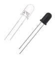 2Pair- IR Transmitter & Receiver LED Sensor 5mm 940nm IR LED Light Infrared Transmitter Receiver TX RX LED Sensor Light 5mm. 