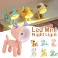 Mini Cute Lamp,Mini Table Lamp,LED Night Light Mini Folding Desk Lamp Cute Pet Lights Dog Deer Portable Night Light Student Living Room Decor Gift. 