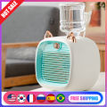 1200mAh Desk Misting Fan USB Rechargeable Water Cooling Fan Adjustable Grid Desktop Air Cooler Replaceable Water Tank Indoor Use. 