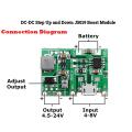 J5019 Li-ion 3.7/4.2 Volts Battery Charger Board + DC-DC Step Up and Down Boost Module.