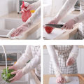 Dishwashing Gloves Thickened Rubber Laundry Gloves Women's Waterproof Rubber Household Fleece-Lined Durable Housework.