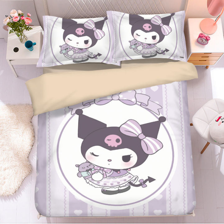 Cute%20Kuromi%20new%20four-piece%20bed%20sheet%20set%20with%20bunk%20bed%20single%20bed%20three-piece%20set%20Sanrio%20anime%20girly%20heart%20bedding%20wholesale%20-%20Image%204