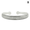 Retro Opening  Bracelet Jewelry Vintage Tibetan Silver Totem Carved Bangle Cuff Mzea. 