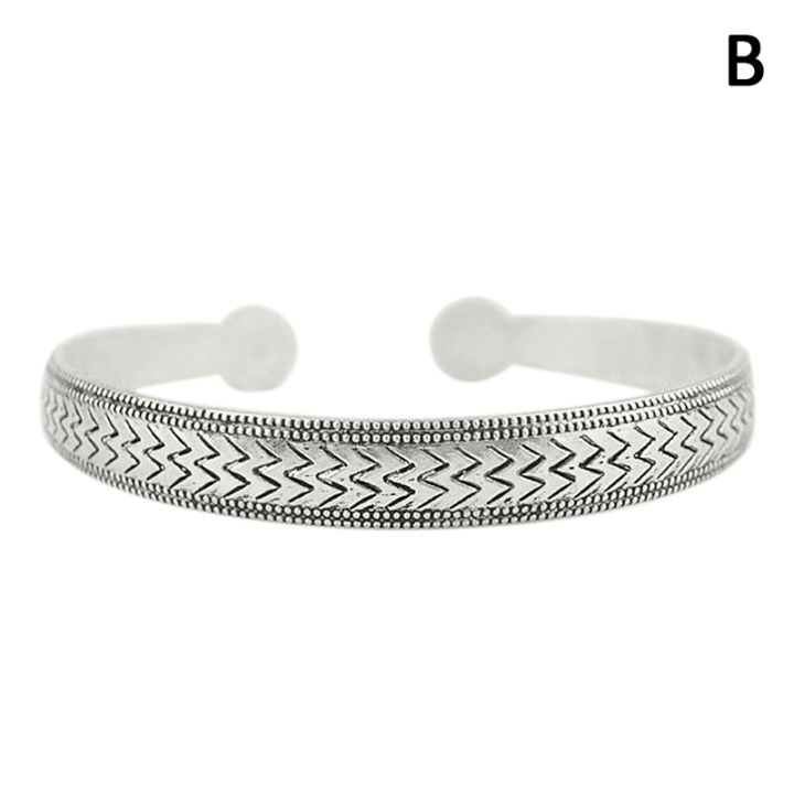 Retro%20Opening%20%20Bracelet%20Jewelry%20Vintage%20Tibetan%20Silver%20Totem%20Carved%20Bangle%20Cuff%20Mzea%20-%20Image%206