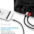 Audio Cable 3.5mm to Double 6.35mm Aux Cable Mono 6.5 to 3.5 Male for Mixer Amplifier Speaker 3.5mm Jack Splitter Cable. 