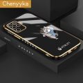 Chenyyka For OPPO Reno 5F A94 Reno 5 Lite F19 Pro Case Luxury Plating Soft Casing Print Cartoon Pattern Silicone Square Frame Full Cover Camera Protection Phone Cases. 