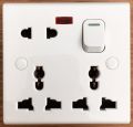 8 Pin Multi Socket Multi Function Universal Wall Switch Socket.