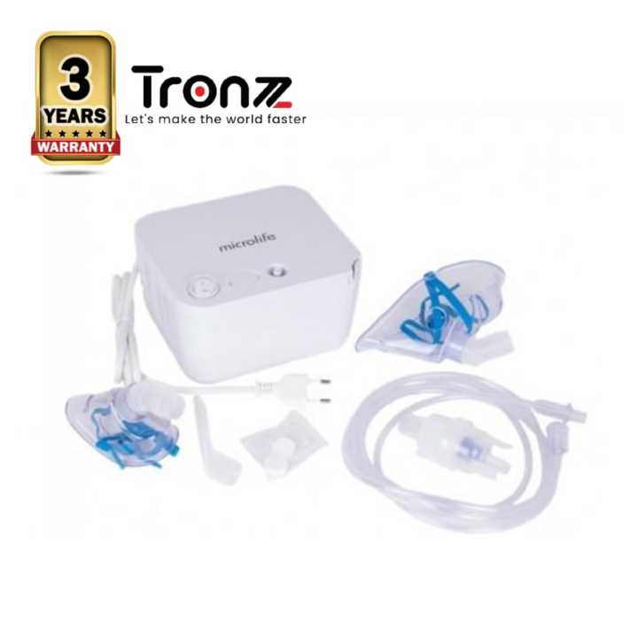 Swiss Microlife NEB 200 Active Compressor Nebulizer for Child & Adult with 3 years brand warranty by Transcom/Tronzz