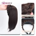 Synthetic Hair Pieces Headband Wig Heat Resistant Clip In One Piece Hair Extension For Women Topper Hair with braids Accessories. 