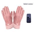 Men Heated Gloves Rechargeable USB Hand Warmer Electric Heating Gloves Winter Cycling Thermal Touch Screen Bike Gloves Windproof. 