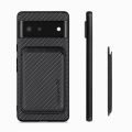 For Google Pixel 6/pixel 7/pixel 7 pro Carbon Fiber Leather Card Magsafe Phone Case. 