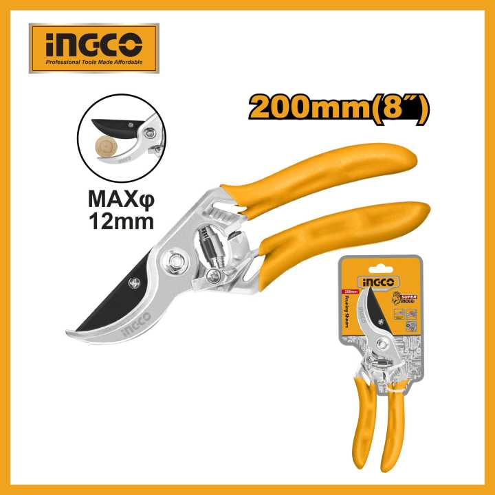 INGCO 8" Pruning Shear For Flower Pruning, Garden Pruning, Fruit Branch Pruning, Potted Plant Decoration Pruning HPS0109