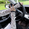 Korean Style Summer Simplicity Polka Dot Letter Loose Large Version Sun Protection Ice Silk Ice Sleeve Female Uv Protection Cycling and Driving. 