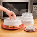 MICROWAVE FOOD COVER  / Plate Cover Splatter Guard Non Stick Plastic Clear Dish Lid. 