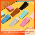 1 Pcs Heavy Duty PVC Rubber Wedge Door Stopper- Safety Door - Non-Slip Windproof Finger Protector for Home and Office - Large/Medium (70x28x19mm/95x38x28mm).