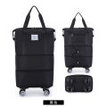 Large capacity travel bag, spinner wheel, student business trip, waiting for birth, storage bag, waterproof, wet and dry separation, expandable duffle bag. 