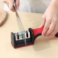 Knife Sharpener Handheld Multi-Function 3 Stage Type Non-Slip Base Kitchen Knife Accessories Gadgets With Quick Sharpening Tool. 