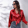 women luxury looking Button Shirt Top Backing Shirt Short Sleeve -Katua. 