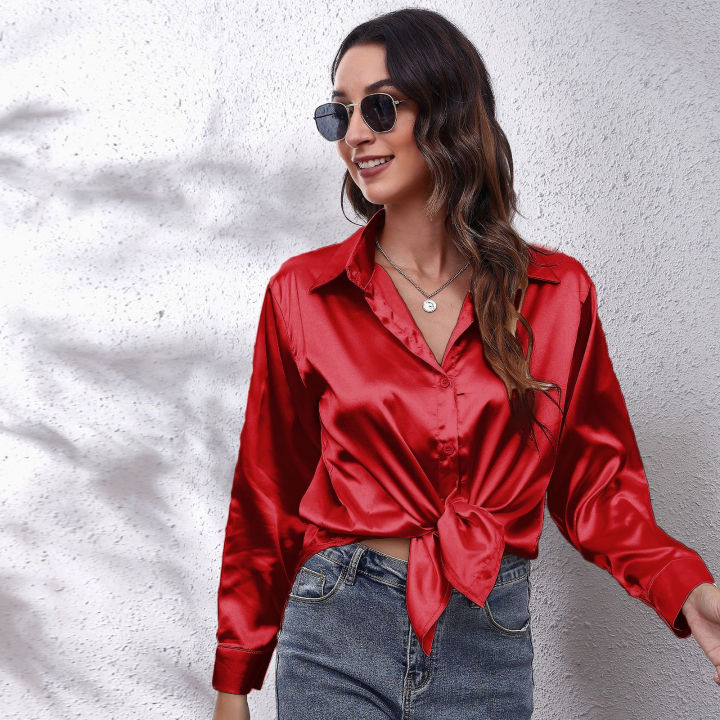 women%20luxury%20looking%20Button%20Shirt%20Top%20Backing%20Shirt%20Short%20Sleeve%20-Katua%20-%20Image%202