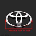 【Xiaofeng】1Pieces Toyota logo emblem matte black Front Emblem behind Badge Fit for REIZ COROLLA VIOS LANDCRUISER PRADO （model：black size：13cm）. 