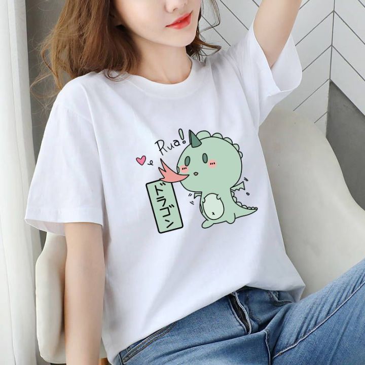 Early%20Spring%20White%20Short%20SleeveTT-shirt%20Women's2023Summer%20New%20Korean%20Style%20Loose%20StudentinsTrendy%20Mickey%20Cartoon%20Top%20Clothes%20-%20Image%204
