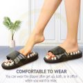 Unisex Plastic Acupressure Foot Massager Slippers, For Home/Office Foot Massage Slipper- Black. 