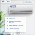 MIDEA 1 ton Split type AC INVERTER ( 12 years compressor warranty ) energy savings. 