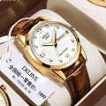 New dual fashion ultra-thin comfortable belt calendar luminous men's gifts business and leisure trend quartz watch.
