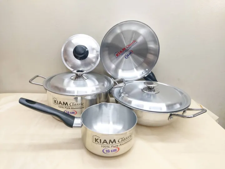 Kiam%207%20Pcs%20Family%20Pack%20Cookware%20Set%20Pure%20Aluminium.%20Casserole%20Stock%20Pot,%20Korai,%20Milk%20Pan,Fry%20Pan%20&%20Lid%20Set.%20Model:%20A400.%20-%20Image%208