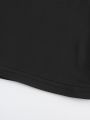 Fashion black base shirt Solid round neck men's long sleeved T-shirt men's. 