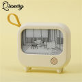 Qiunery LED Night Light Cute TV Painting Design Learning Table Lamp USB Charging 2-Level Lighting Mini Desktop Light Birthday Gift. 