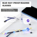 Floor mounted stalls Frameless smart glasses Trendy Ultra light Intelligent zoom Edge cut glasses Edge cut New design Blue light blocking glasses for Office use Reading glasses Computer glasses.