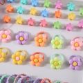 580Pcs Girls Hair Accessories Set Candy Colors Hair Ties Children Elastic Rubber Band Cute Small Flower Hair Clips for Kids.