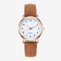 【3C VictoryEagle】Watch Ladies Digital Retro Frosted Leather Fresh Casual Watch Ladies Quartz Watches. 