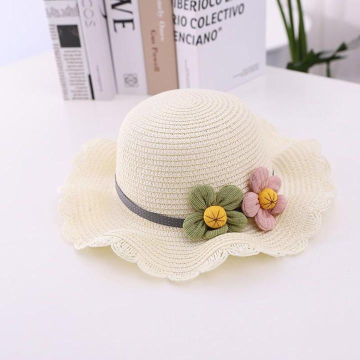 FEEDDI New infant girl cap beach cap cap beach straw hat cap baby baby shading summer fisherman cap