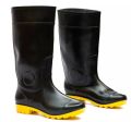 Waterproof Gum Boot - Black Color Pure PVC Boot, Yellow Sole. 