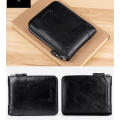 PU Men's Wallet Soft-touch Personalized Casual Leather Wallet Zipper Wallet for Use Gift for Men Business Essential Travel Accessory Fashion Accessory.