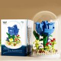 2024 DIY Decoration Home Flower Bouquet Building Set Red Rose Carnation Building Block Model ABS Decorative Assembled Toys. 