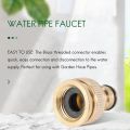 2 Pack Brass Garden Hose/Tap Connector 1/2 Inch and 3/4 Inch 2-in-1. 