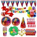 Sesame Street Party Supplies Tableware Elmo Paper Straws Cups Plate Napkins Sesame Street Baby Shower Birthday Party Decorations. 