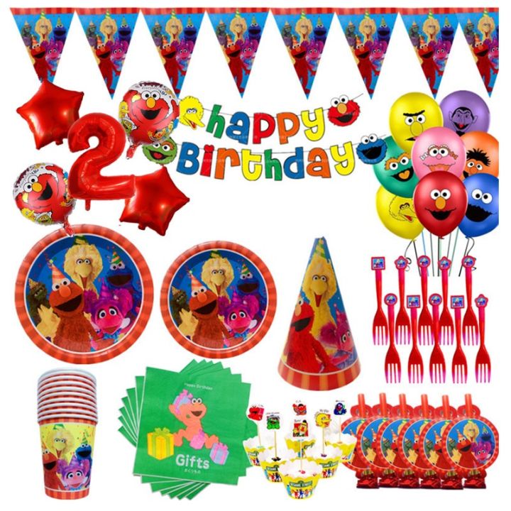 Sesame%20Street%20Party%20Supplies%20Tableware%20Elmo%20Paper%20Straws%20Cups%20Plate%20Napkins%20Sesame%20Street%20Baby%20Shower%20Birthday%20Party%20Decorations%20-%20Image%203