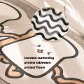 【Latest Style】 Floor Mats Polyester Cartoon Kitchen Long Rugs Irregular Shaped Anti-Slip Kitchen Carpet Bread/bear/dog Pattern Dust Removal Entrance Doormat Bed Room.